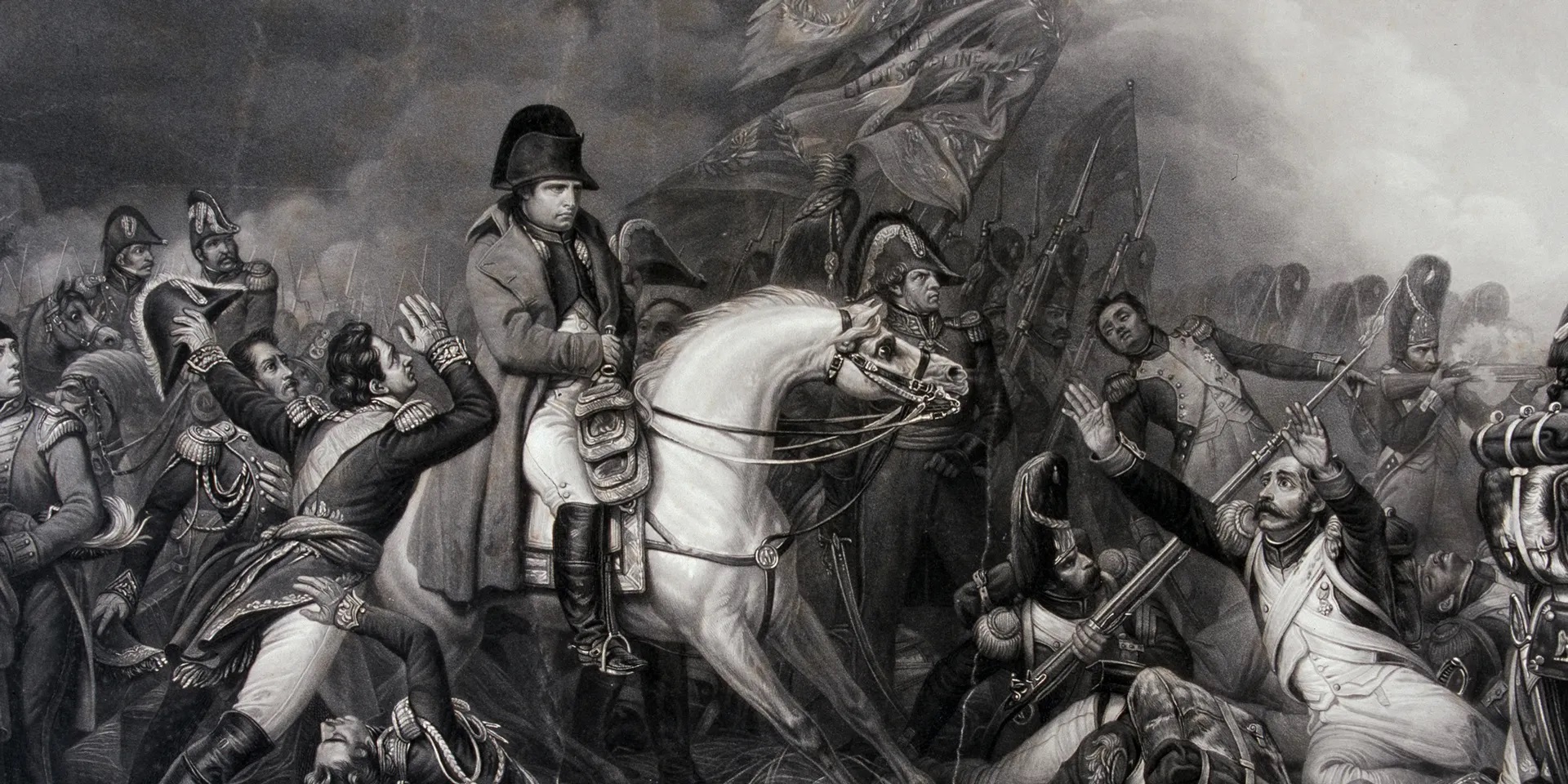 نابليون في معركة آيلاو غلافًا لمقال بيتهوفن الصَّمَد على معازف